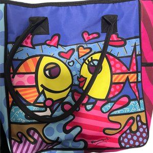 Authentic Artist Romero Britto Large Tote Bag